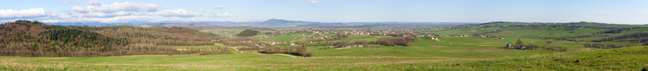 spring foothill panorama landscape