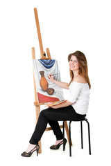 young women painter