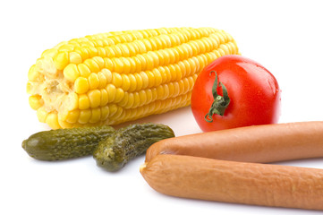 Food on white