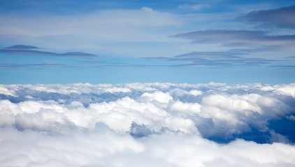 Clouds on a blue sky background