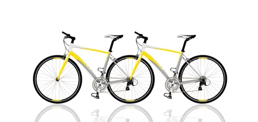 Tableaux ronds sur aluminium brossé Vélo Tandem Bike