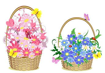 Fototapeta na wymiar flower baskets
