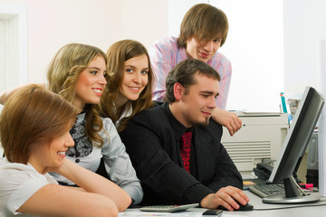 Fototapeta premium Young business team.