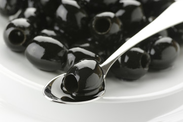 Black olives close-up