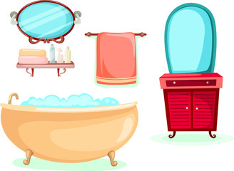 bathroom icons set