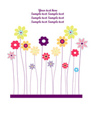 Obraz premium vector background with flowers