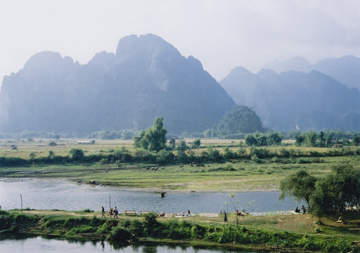 vang vieng landscape laos