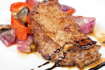beef steak with vegetable