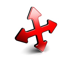 Obraz premium Quadruple Red Arrow