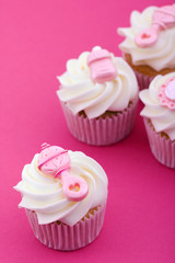 Cupcakes for a baby shower