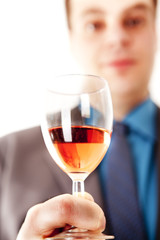 drinking a wine