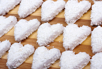Cookies in the form of heart.