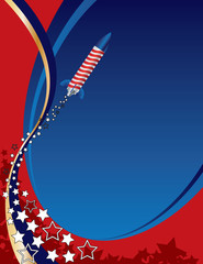 American Fireworks Background