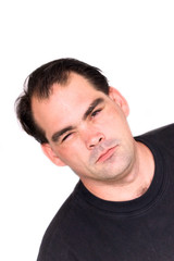 Fototapeta premium tough guy on white