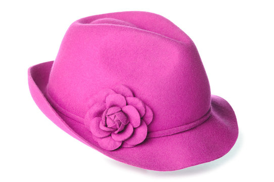Pink  felt hat