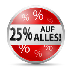 25 Prozent Rabatt