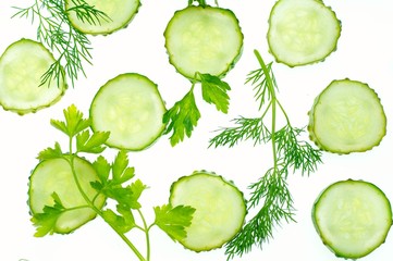 cucumbers & herbs