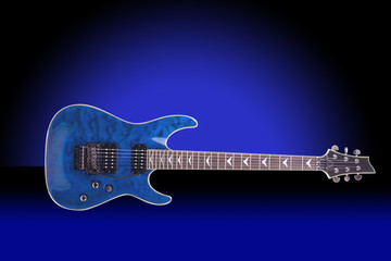 electric guitar isolated on gradient background