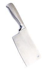meat cleaver isolated over white background