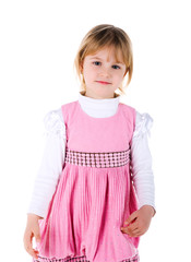 Cute little girl in a pink
