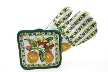 Topflappen und Handschuh