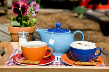 Drinks outdoor on terrace