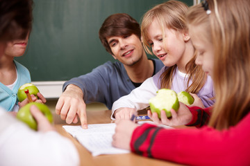 Fototapeta premium gesunder Unterricht in der Grundschule