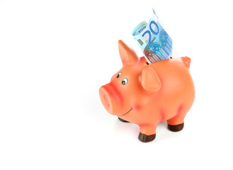 Sparschwein mit 20 Euro
