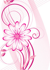 Abstract flowers background with place for your text