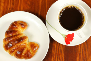 Croissant and coffee