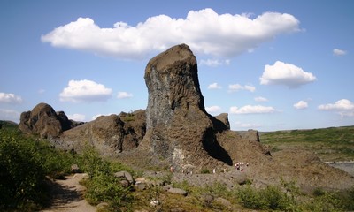 rocher de lave dans le parc de Jokulsa
