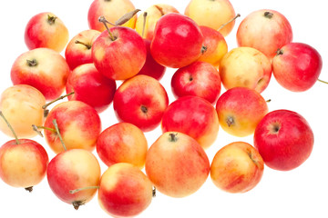 Fresh natural apples to background