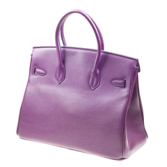 Purple woman bag isolated on the white