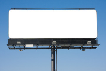 Obraz premium Blank billboard on blue sky for your advertisement