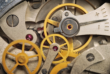 clock gear closeup