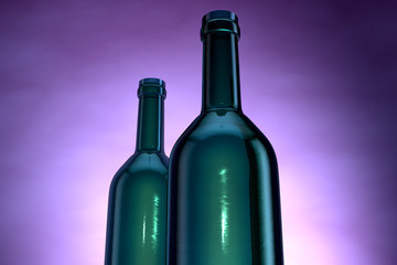 Wine bottle close up illustration