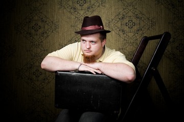 Man with valise