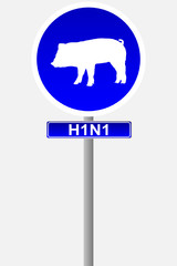 h1n1 traffic sign