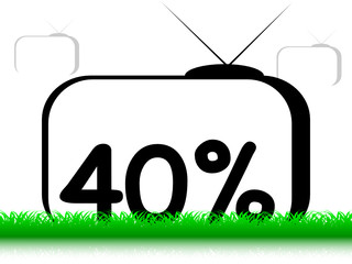 forty percent on tv