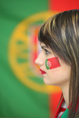 Supportrice du Portugal - obrazy, fototapety, plakaty