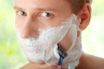 Man shaving