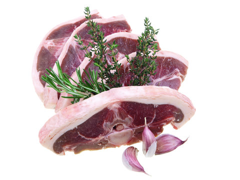 saddle of lamb, raw