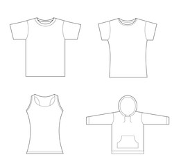 T-shirt, sweatshirt template