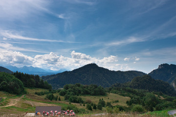 Fototapeta na wymiar Pieniny Mountains view over Tatra Mountains