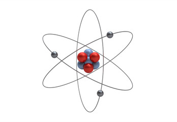 Model of a lithium atom - obrazy, fototapety, plakaty