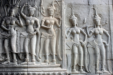 Relief in Angkor - obrazy, fototapety, plakaty
