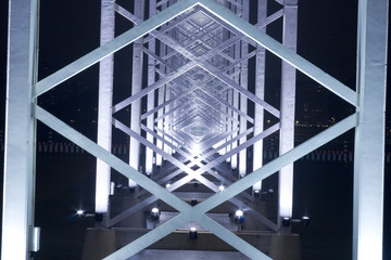 metal Construction of bridge in macau.