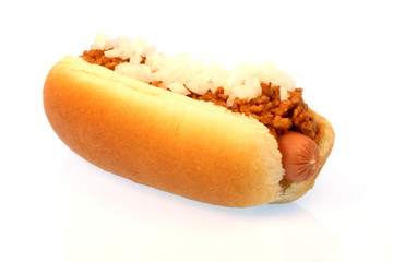 chili hot dog