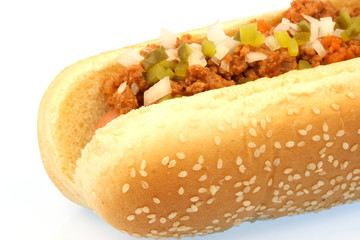 chili hot dog