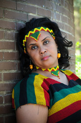 African girl with Ethiopian costume